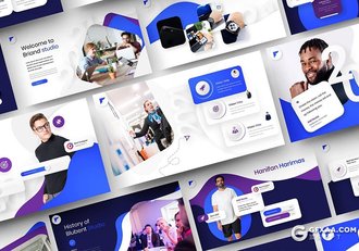 39页国外精美微立体设计风格商务通用keynote模板 - 顶尖PPT