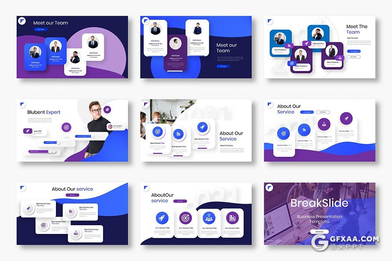 39页国外精美微立体设计风格商务通用Google slides模板 - 顶尖PPT