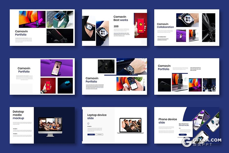 39页商业团队项目合作团队展示Google slides模板 - 顶尖PPT