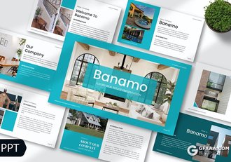 41页扁平化建筑装修设计团队介绍装修项目设计PPT模板 - 顶尖PPT