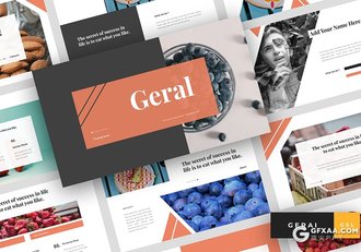 54页极简文艺唯美小清新风格通用Google slides模板 - 顶尖PPT