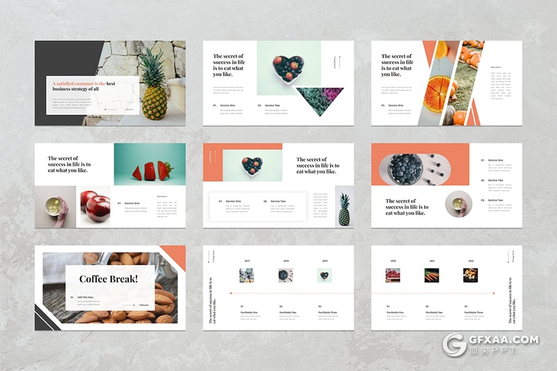 54页极简文艺唯美小清新风格通用PPT模板 - 顶尖PPT