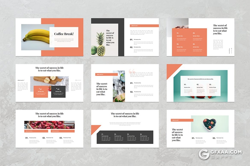 54页极简文艺唯美小清新风格通用PPT模板 - 顶尖PPT