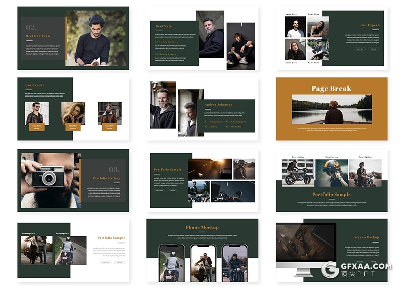 30页国外扁平化汽车展示主题PPT模板 - 顶尖PPT