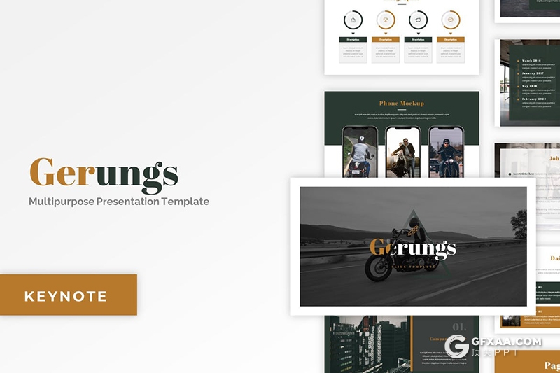 30页国外扁平化汽车展示主题keynote模板 - 顶尖PPT