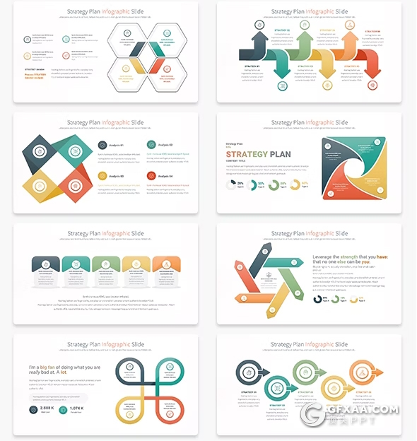35页战略计划数据信息图形PPT模板 - 顶尖PPT