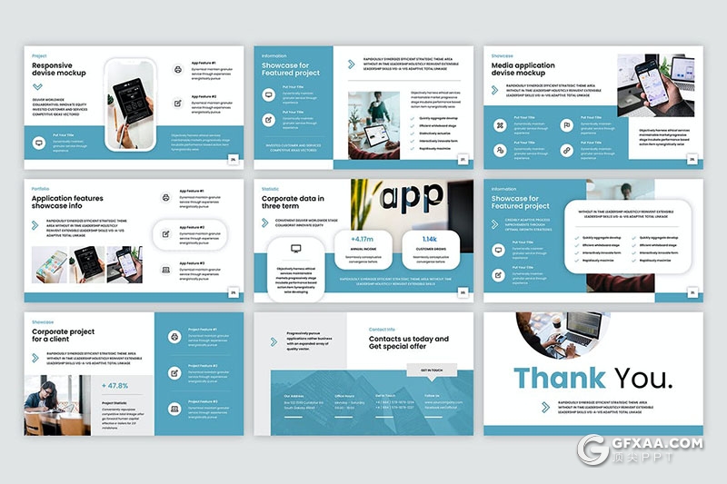 36页蓝色扁平化国外商务项目合作企业简介PPT模板 - 顶尖PPT