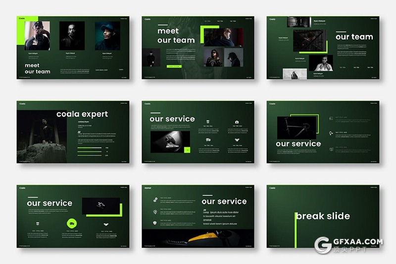 39页国外绿色设计公司简介设计作品展示PPT模板 - 顶尖PPT