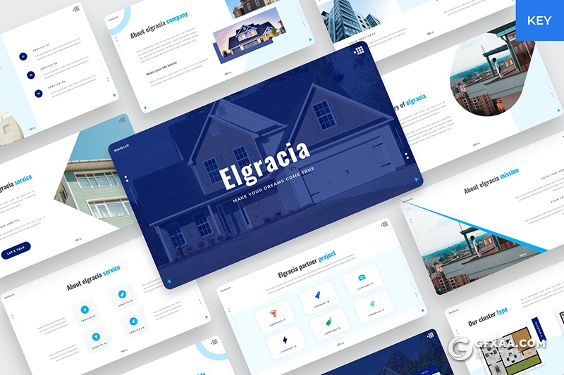 36页房地产宣传介绍商务通用keynote模板 - 顶尖PPT