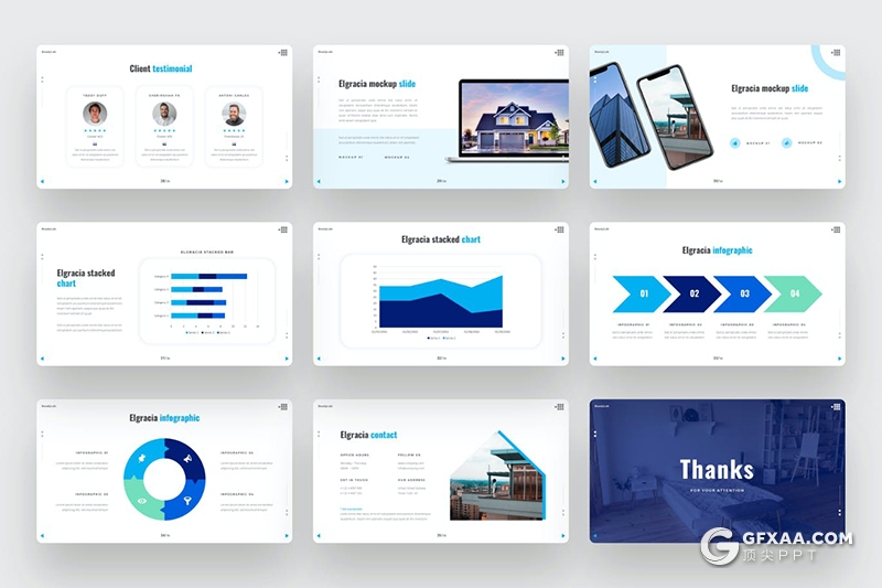 36页房地产宣传介绍商务通用Google slides模板 - 顶尖PPT