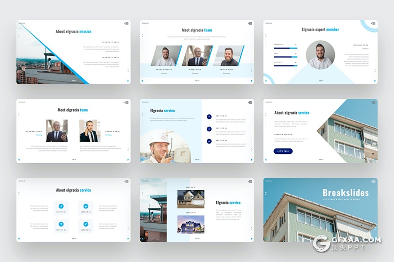 36页房地产宣传介绍商务通用Google slides模板 - 顶尖PPT