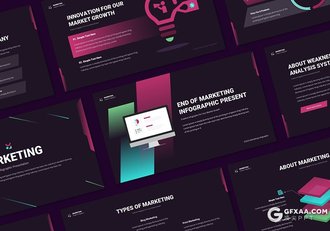 30页渐变色营销数据信息图形Google slides模板 - 顶尖PPT