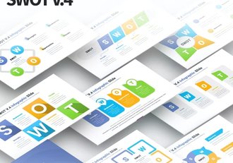 35页SWOT企业战略分析信息数据图形keynote模板 - 顶尖PPT