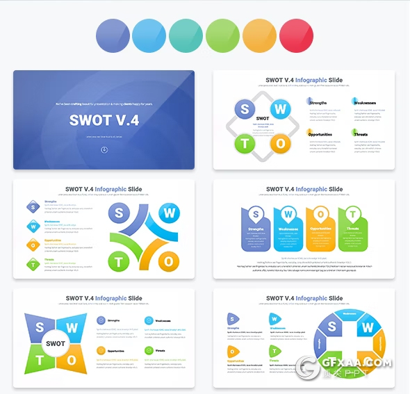 35页SWOT企业战略分析信息数据图形keynote模板 - 顶尖PPT