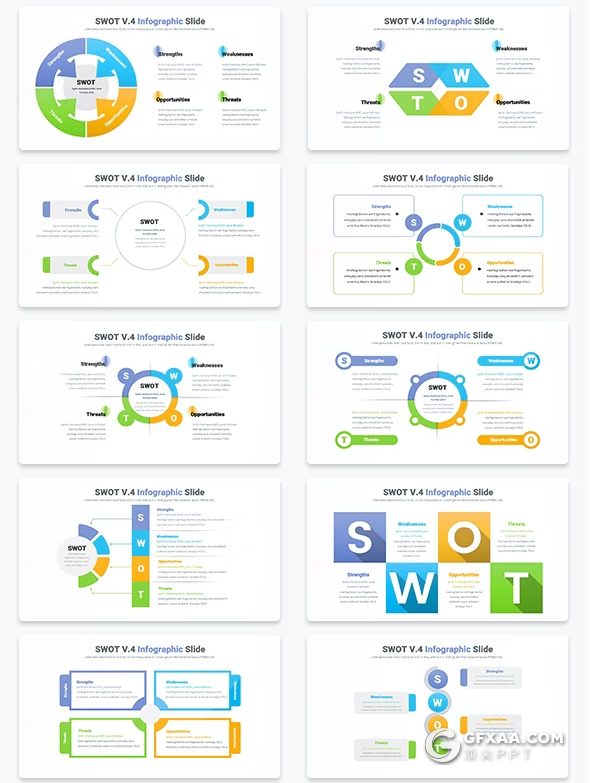 35页SWOT企业战略分析信息数据图形keynote模板 - 顶尖PPT