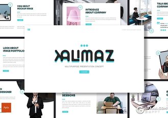 30页国外极简创意风格商务通用PPT模板 - 顶尖PPT