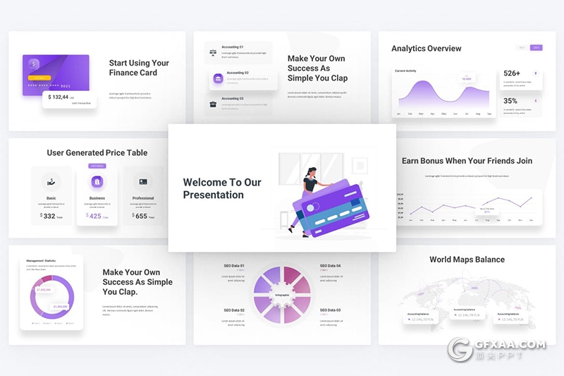 46页金融行理财会计财务主题PPT模板 - 顶尖PPT