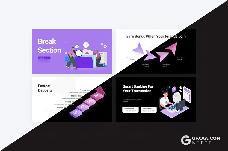 46页金融行理财会计财务主题PPT模板 - 顶尖PPT
