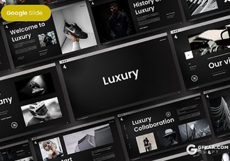 39页国外黑色时尚产品展示Google slides模板 - 顶尖PPT