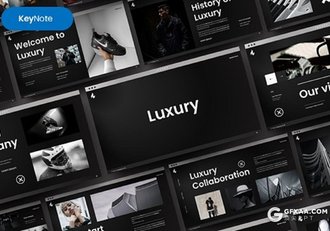 39页国外黑色时尚产品展示keynote模板 - 顶尖PPT