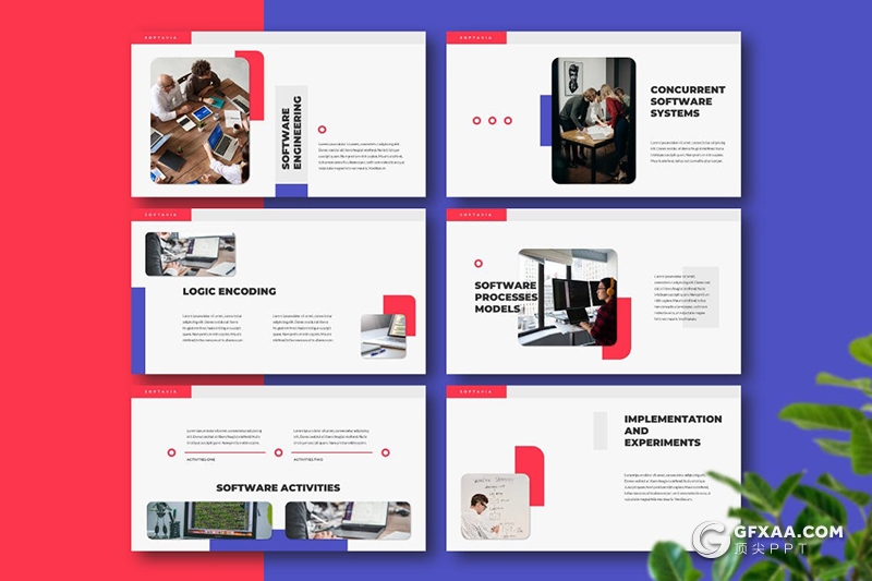 30页软件开发公司项目介绍项目合作通用keynote模板 - 顶尖PPT