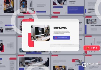 30页软件开发公司项目介绍项目合作通用PPT模板 - 顶尖PPT