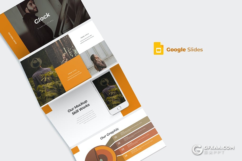 30页国外扁平化商务工作计划总结通用Google slides模板 - 顶尖PPT