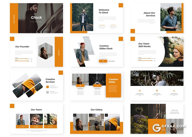 30页国外扁平化商务工作计划总结通用PPT模板 - 顶尖PPT