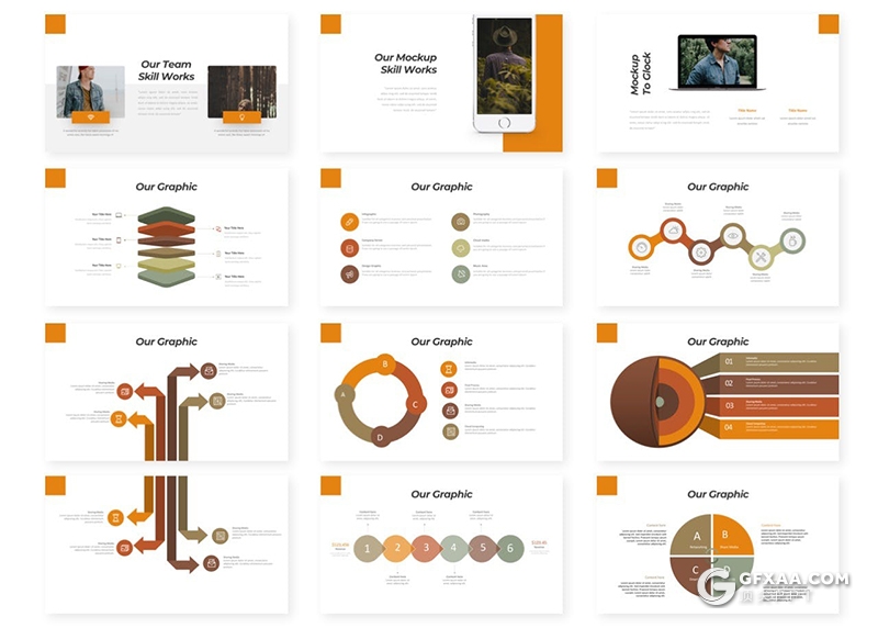 30页国外扁平化商务工作计划总结通用PPT模板 - 顶尖PPT