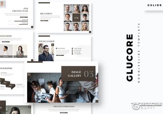 30页国外简约商务工作汇报项目合作企业简介google slides模板 - 顶尖PPT