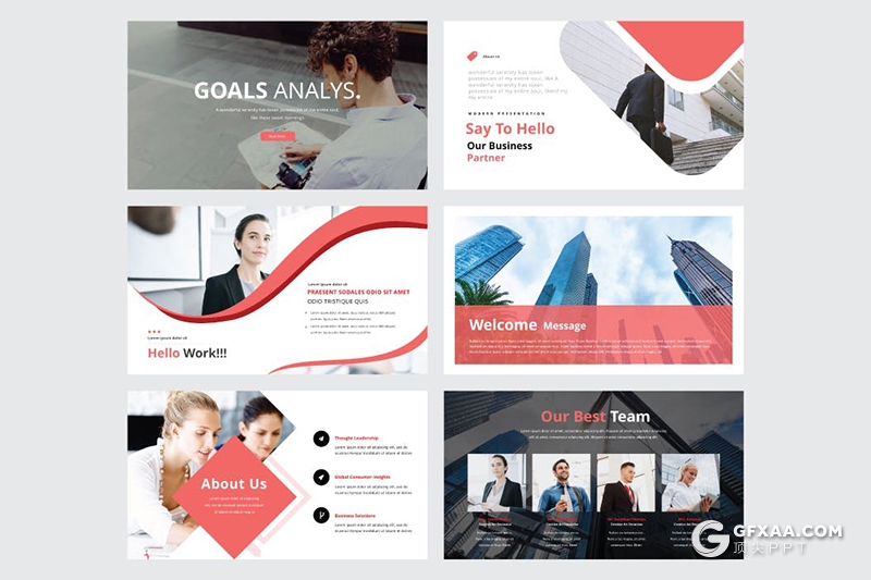 30页企业简介目标分析项目合作PPT模板 - 顶尖PPT