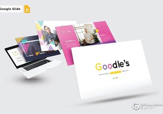 30页彩色三角形创意设计国外商务Google slides模板 - 顶尖PPT