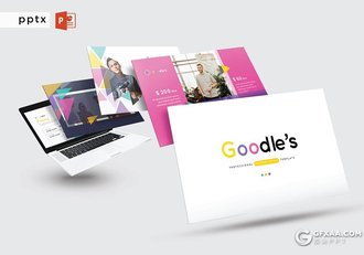 30页彩色三角形创意设计国外商务PPT模板 - 顶尖PPT