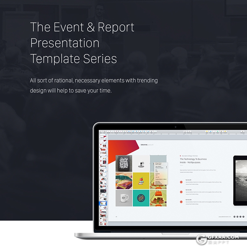 50页国外及精美设计风商务通用PPT模板黑白两种底色 - 顶尖PPT