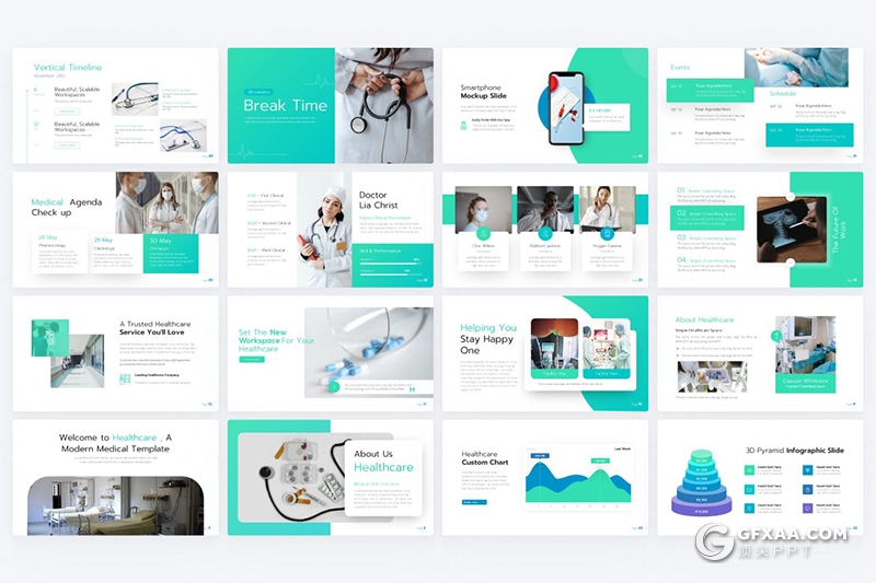 81页医疗行业医学医生介绍高端国外PPT模板 - 顶尖PPT