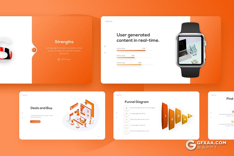 25页虚拟数字商城电商季度年度汇报PPT模板 - 顶尖PPT