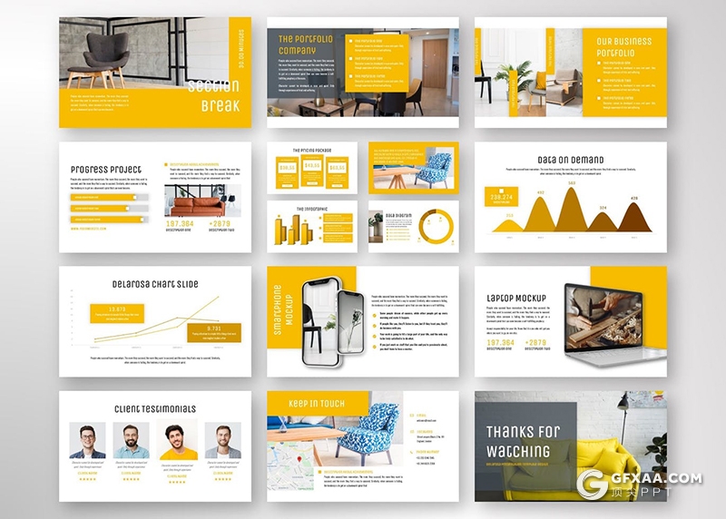 30页室内装修设计公司简介团队介绍PPT模板 - 顶尖PPT
