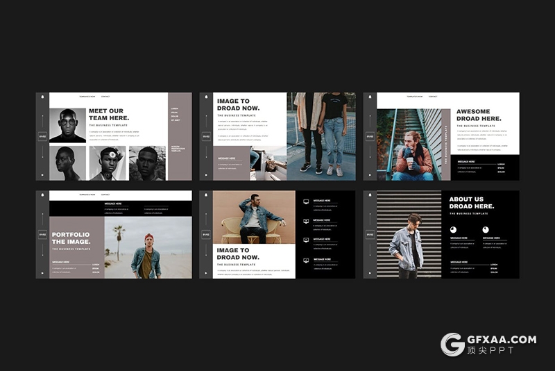 41页黑色极简风格创意艺术风格PPT模板 - 顶尖PPT