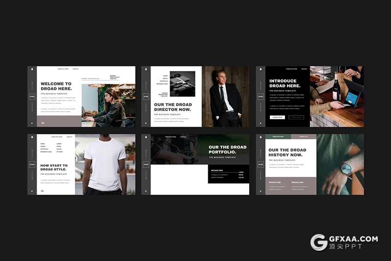 41页黑色极简风格创意艺术风格PPT模板 - 顶尖PPT