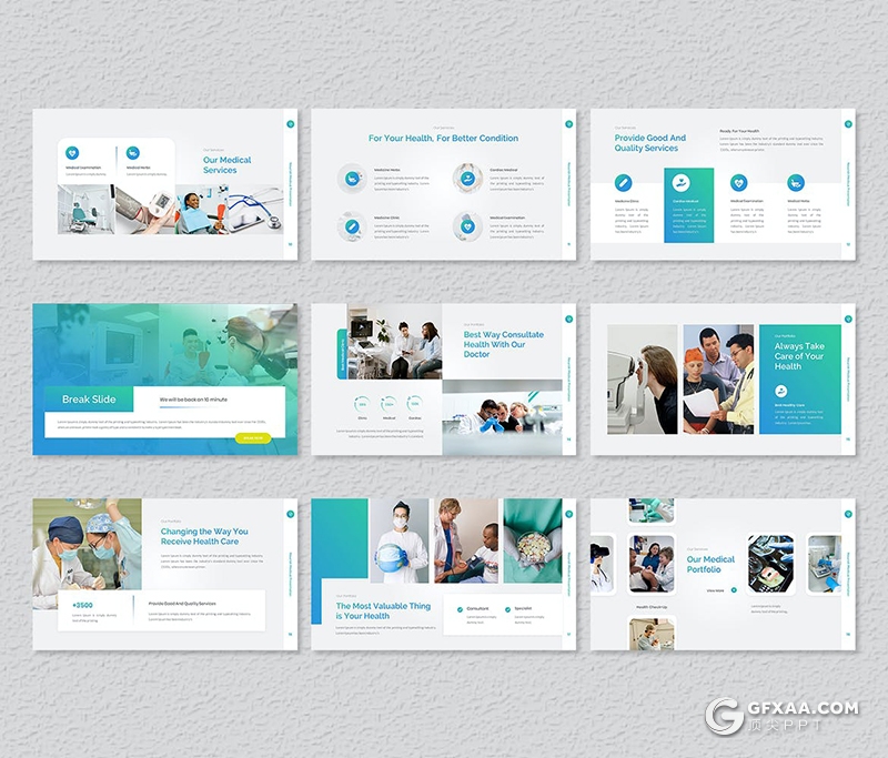 30页医学医疗研究报告医学团队展示国外PPT模板 - 顶尖PPT