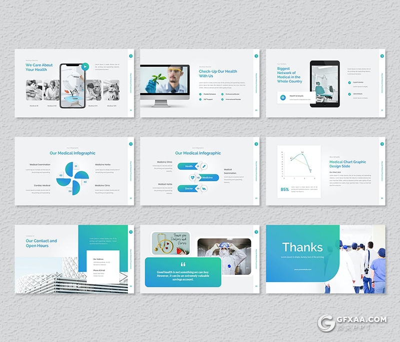 30页医学医疗研究报告医学团队展示国外PPT模板 - 顶尖PPT