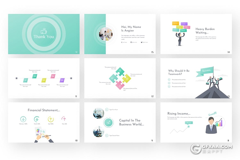 30页国外商务风格企业工作汇报工作计划PPT模板 - 顶尖PPT
