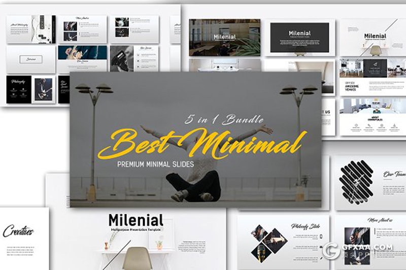 3套极简风格国外商务通用简约风格keynote模板合集 - 顶尖PPT