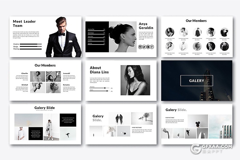 3套极简风格国外商务通用简约风格keynote模板合集 - 顶尖PPT