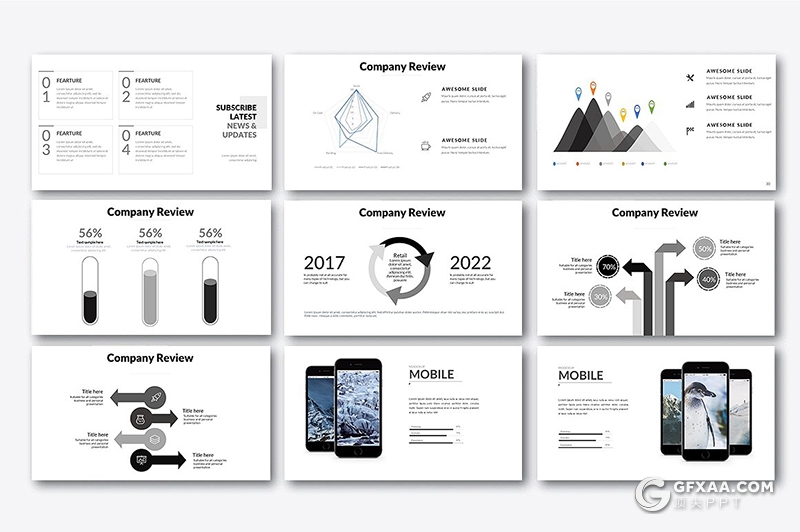 3套极简风格国外商务通用简约风格keynote模板合集 - 顶尖PPT