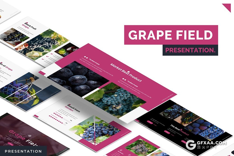 30页水果葡萄品种介绍宣传PPT模板 - 顶尖PPT