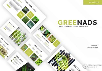 30页国外简约风格水果蔬菜介绍展示keynote模板 - 顶尖PPT