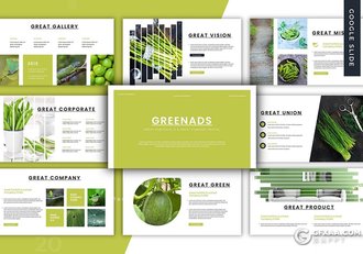 30页国外简约风格水果蔬菜介绍展示Google slides模板 - 顶尖PPT