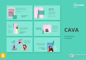 30页扁平化国外极简小清新风格Google slides模板 - 顶尖PPT