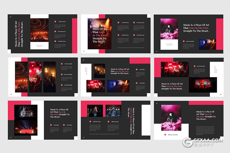 30页演唱会活动现场规划音乐节活动策划PPT模板 - 顶尖PPT
